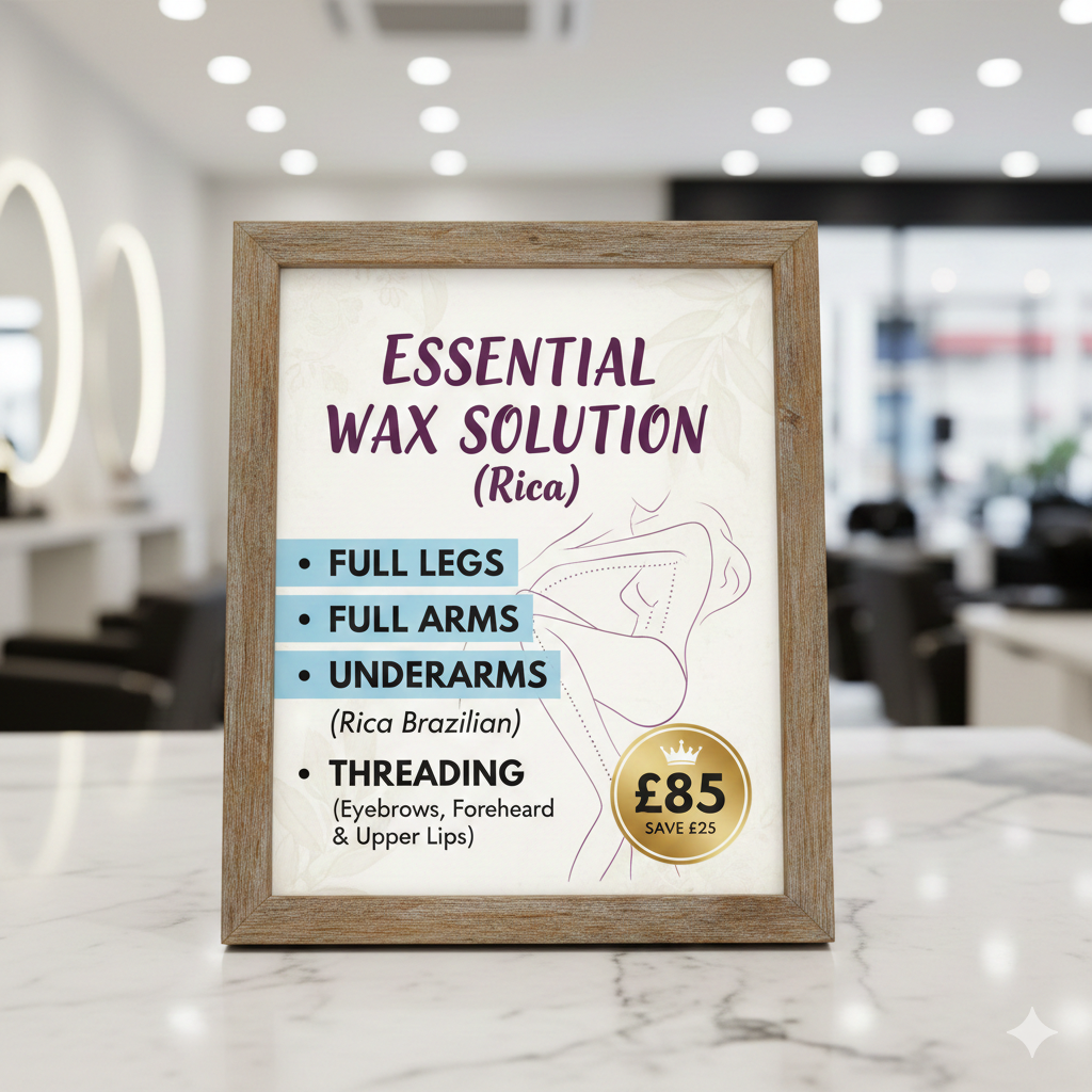 Delete Extra Hair (Rica) - Full Legs + Full Arms + Underarms & Bikini (Rica Brazilian) + Oxy Bleach / Detan (Face & Neck) + Threading (Eyebrows, Forehead & Upper Lips)